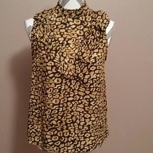Who What Wear sleeveless Cheetah blouse size S